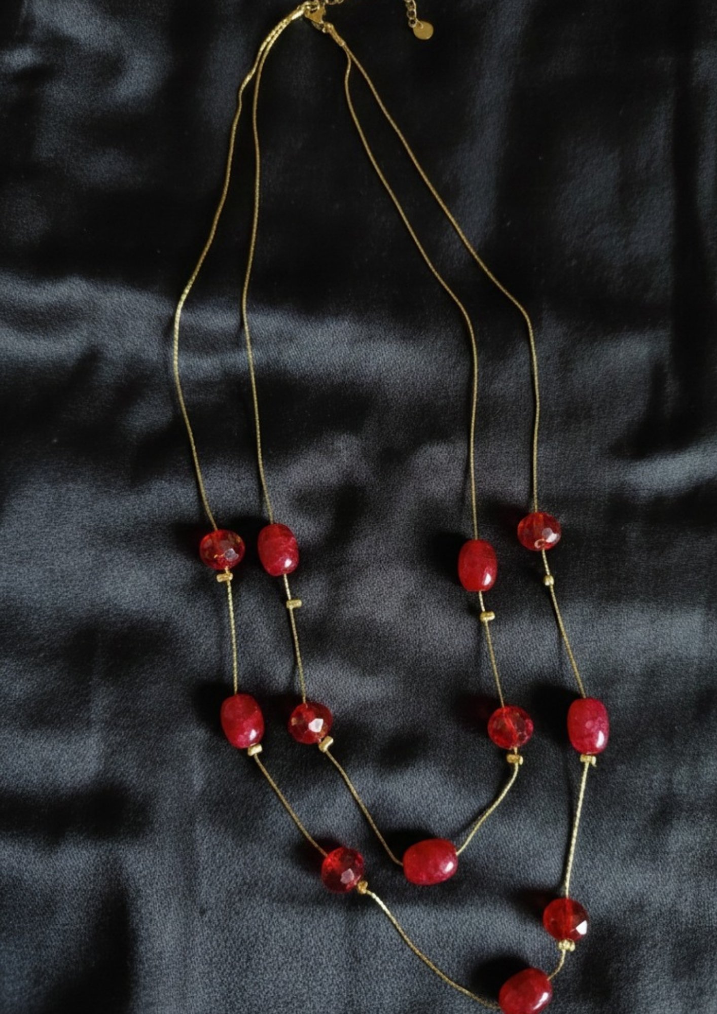 NIMHA Scarlet Grace Double-Layer Necklace-NI 004NR - Image 2